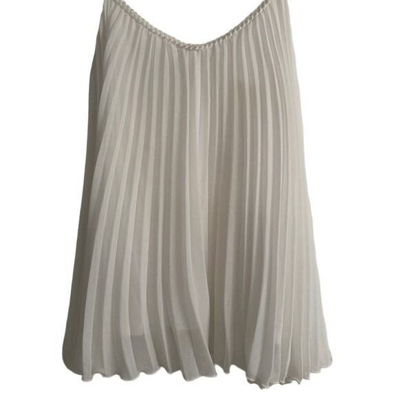 NWOT Venus White Pleated Braided Spaghetti Strap Blouse Size M - Picture 7 of 16